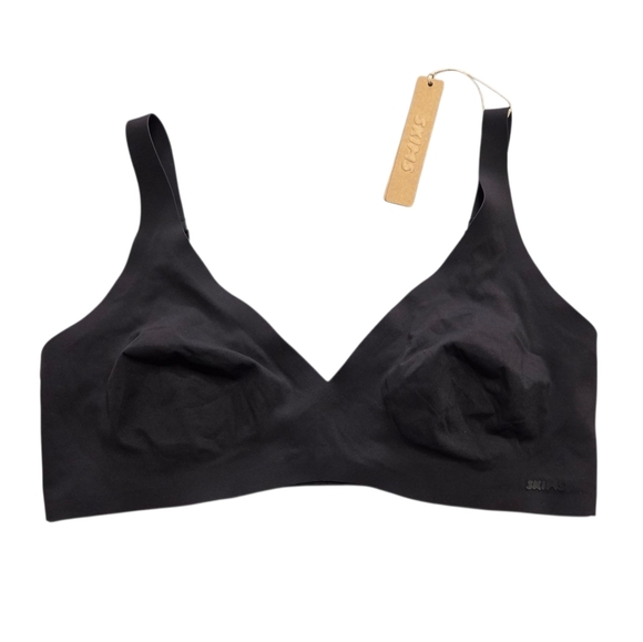 Skims NAKED PLUNGE Wireless BRA Onyx Black Size Medium NWT - Picture 2 of 6